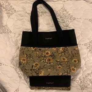 Longaberger purse bag set with matching wallet